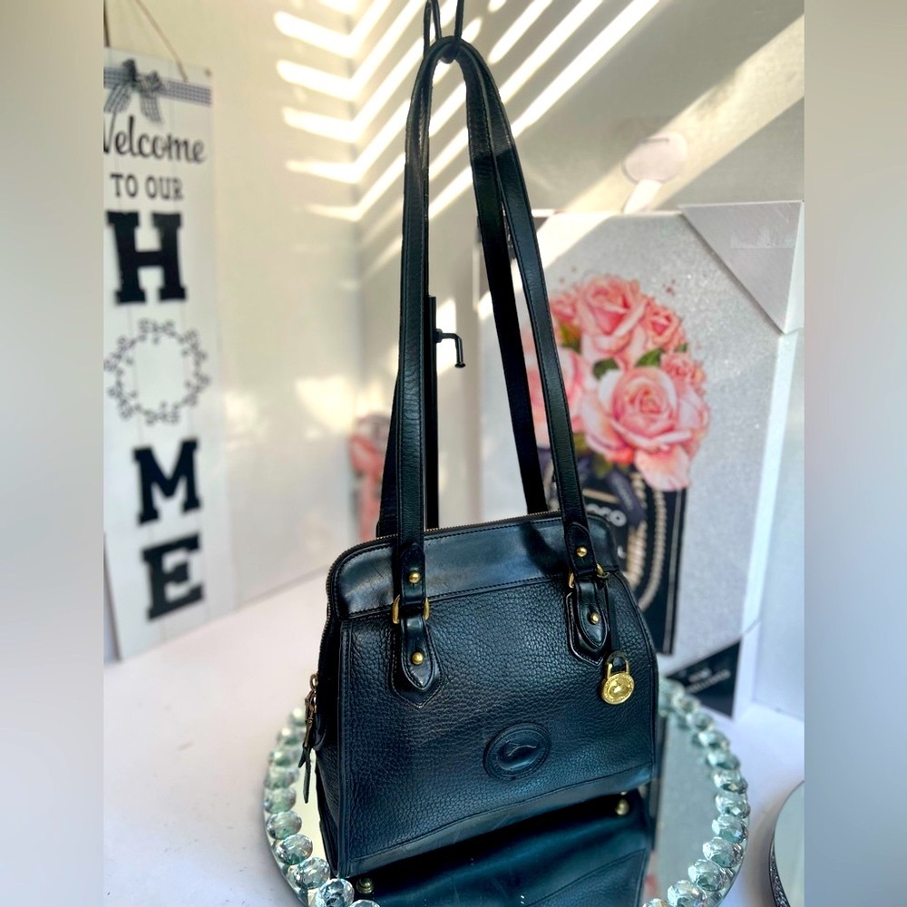 Dooney & Bourke vinyl Black Pebbled Leather Shoulder Bag - Picture 2 of 16